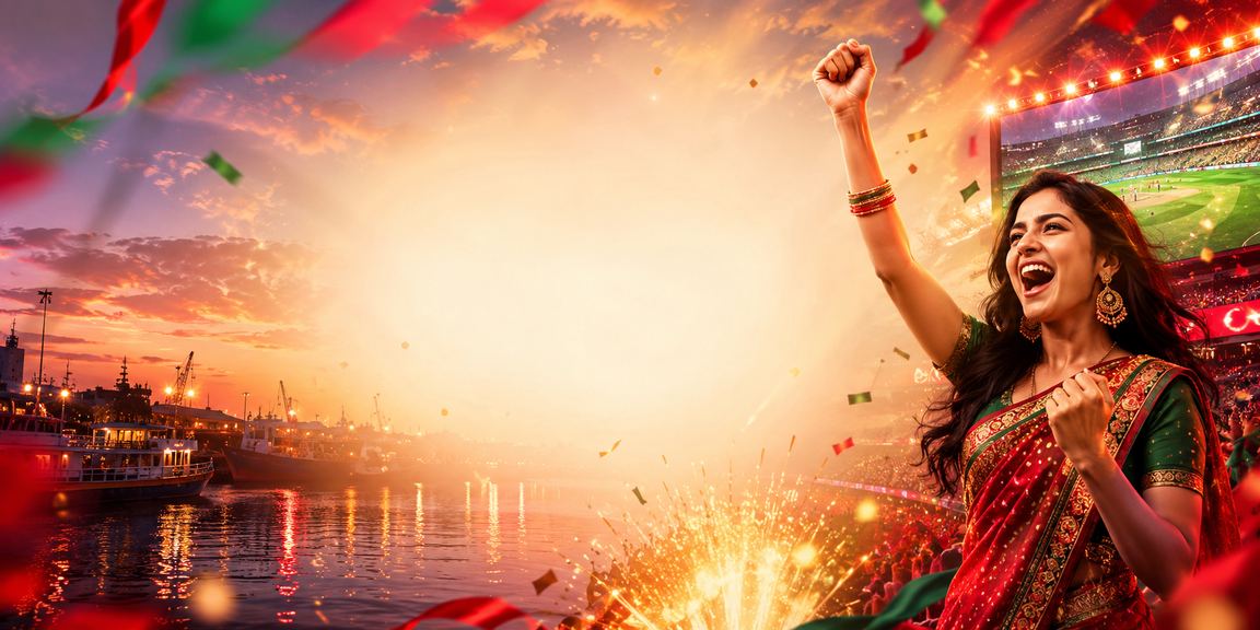 খুলনায় ক্রিকেট বেটিং রেড গ্রিন থিম