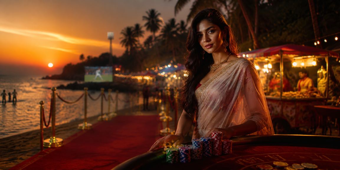 সেন্ট মার্টিন সমুদ্র সৈকতে ক্রিকেট বেটিং উপভোগের দৃশ্য
